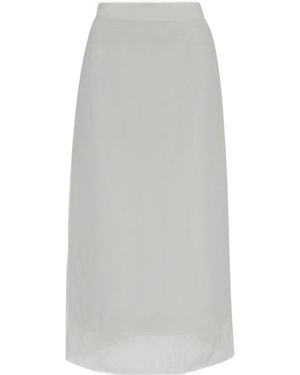 Sportmax Zip Detailed High Waist Skirt - Grey