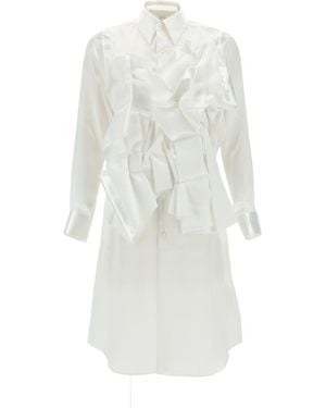 Comme des Garçons Long-Sleeved Dress - White