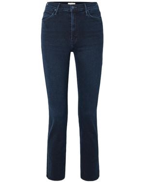 Mother Mid-Rise Straight-Leg Jeans - Blue