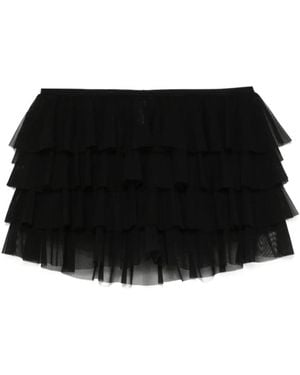Norma Kamali Ruffled Skorts - Black