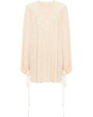 Chloé Jacquard Silk Mini Dress - White