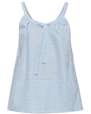 Posse Lila Gingham Tie-Strap Top - Blue