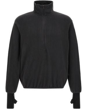 Entire studios Zip-Up Fleece Sweatshirt - Black