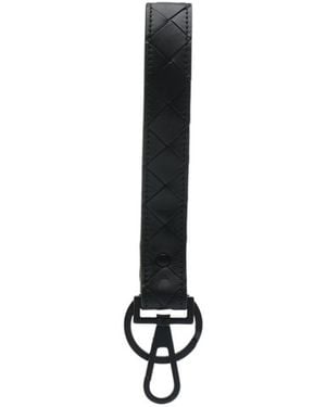 Bottega Veneta Logo Keychain - White