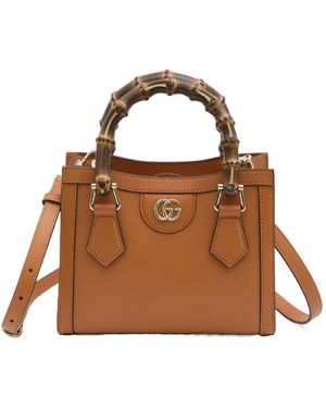 Gucci Diana Small Tote Bag - Brown