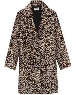 Zadig & Voltaire Leopard-Print Calf Hair Coat - Multicolour