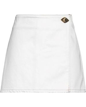 Ganni Denim Skirt - White