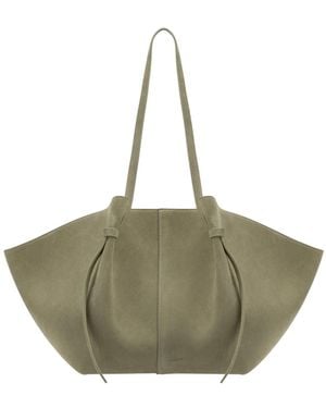 Yuzefi Large Mochi Suede Tote Bag - Green