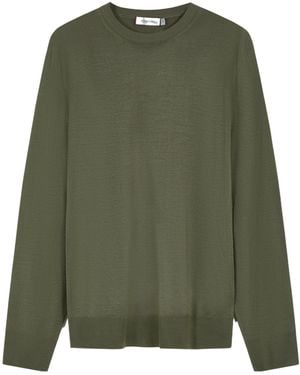 Canali Crew-Neck Wool Sweater - Green