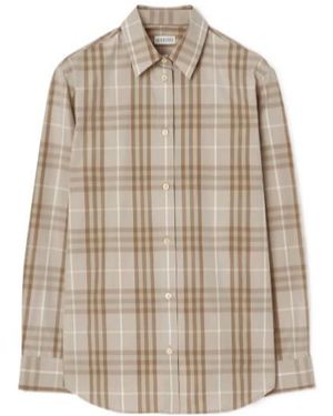 Burberry Classic Fit Check Cotton Shirt - Natural