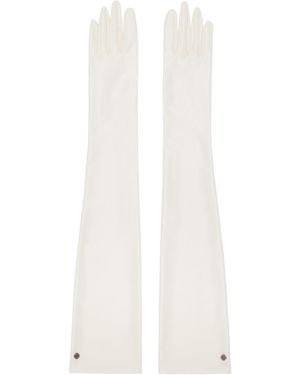 Handsome Stockholm Extra-Long Satin Gloves - White