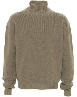 Rick Owens Turtleneck Knitted Jumper - Green