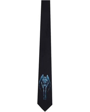 Our Legacy Graphic Print Tie - White