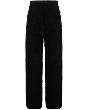 Thom Krom Fuzzy Wide-Leg Trousers - Black