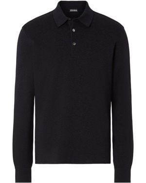 ZEGNA Cotton Polo Shirt - Blue