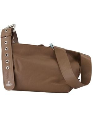 Vivienne Westwood Leather Crossbody Bag - Brown