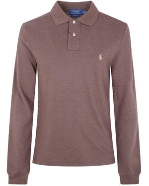 Polo Ralph Lauren Long-Sleeve Polo Shirt - Brown