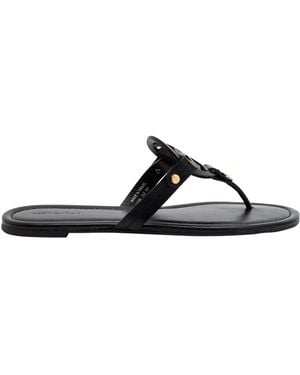 Tory Burch Flip-Flop Flat Slides - Brown