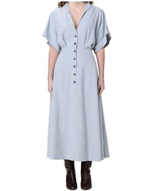 Alberta Ferretti Short-Sleeved Dress - Blue