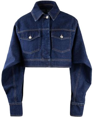 ジャケット SPORTMAX Women Jackets 2512041025600 DOMINO 001 Blue Sportmax Domino Denim Jacket - Blue | 2512041025600DOMINO001