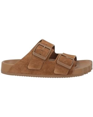 Balenciaga Minimalist Leather Sandals - Brown