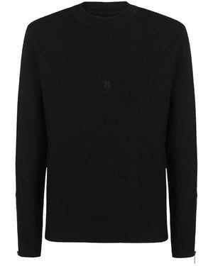Givenchy Logo Embellished Crewneck Jumper - Black