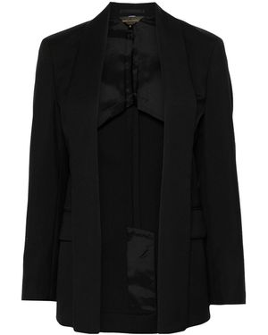 Comme des Garçons Shawl-Lapels Wool Blazer - Black