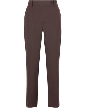 Brunello Cucinelli Casual Trousers With Belt Loops - Brown