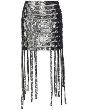 Pinko Sequinned Gladiatore Skirt - Black