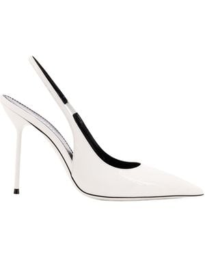 Paris Texas Lidia Slingback Court Shoes - White