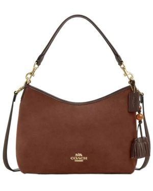 COACH Laurel Shoulder Bag With Tassels - Brown