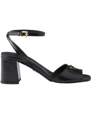 Prada Leather Sandals - Black