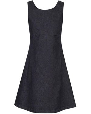Emporio Armani Square-Neck Sleeveless Dress - Blue