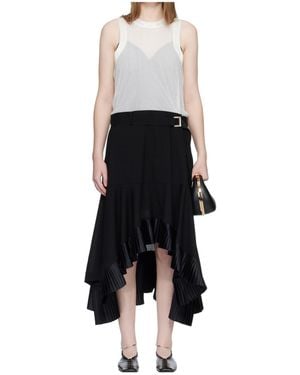 Sacai Suiting Satin Dress - Black