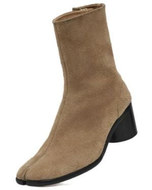 Maison Margiela Tabi Toe Block Heel Boots - Brown