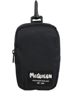 McQueen Logo Mini Handbag - Black