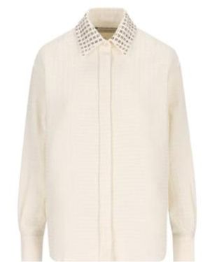 Golden Goose Long Sleeved Embellished Shirt - White