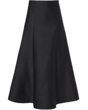 Roland Mouret Taffeta Midi Skirt - Black