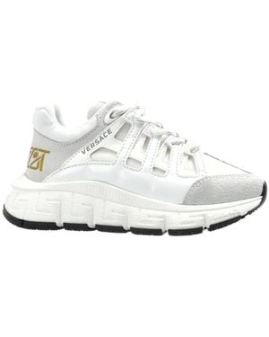 Versace ヴェルサーチ キッズ トリグレカ レザー スニーカー - White