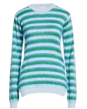 Marni Wool Striped Knitted Jumper - Blue