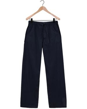 Lemaire Drawstring Straight-Leg Trousers - Blue
