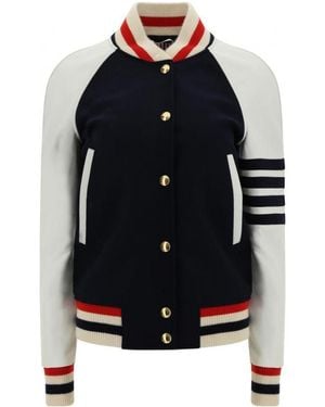 Thom Browne Straight Collar Casual Jacket - Blue