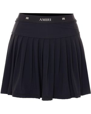Amiri Pleated Midi Skirt - Blue