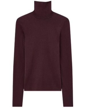 JOSEPH Turtleneck Long-Sleeve Sweater - Purple