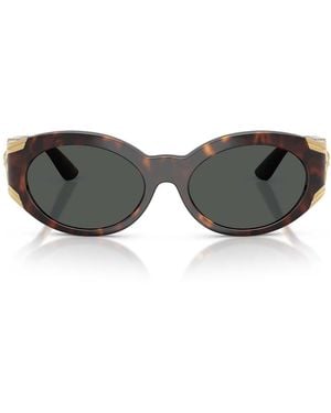 Versace Eyewear Oval Frame Sunglasses - Gray