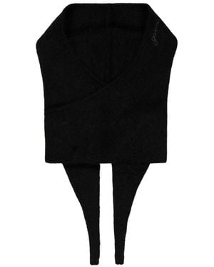 Ganni Wool Head Wrap - Black