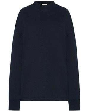 The Row Raveena Pure Cotton T-Shirt - Blue