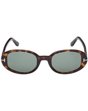Tom Ford Eyewear Iggy Oval Frame Sunglasses - White