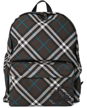 Burberry Plaid Backpack - Black