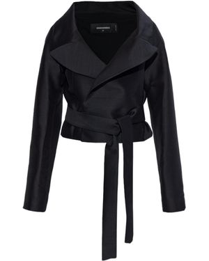 DSquared² Belted Virgin-Wool Jacket - Black